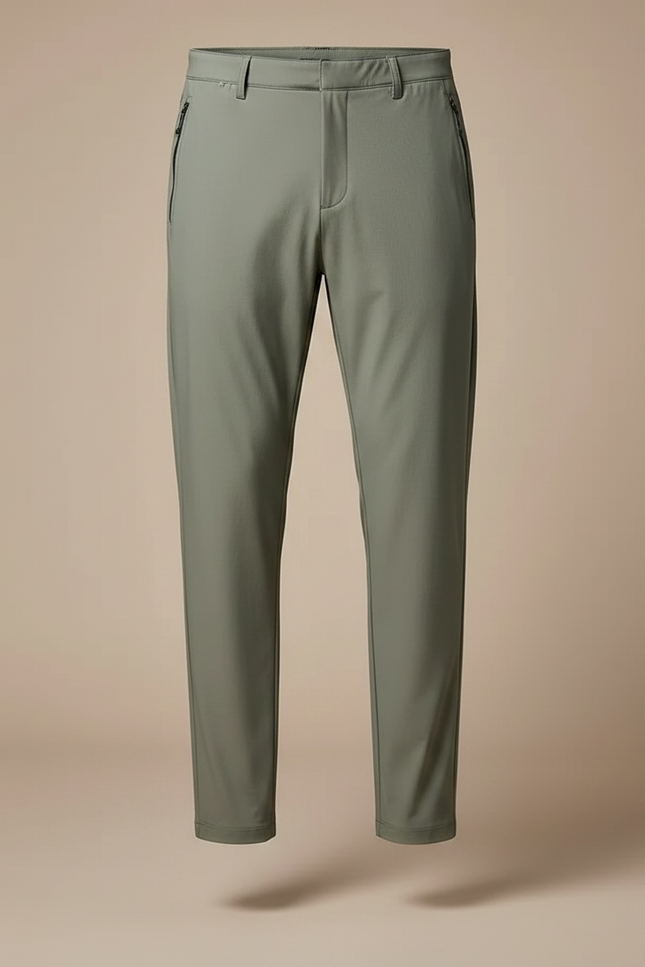 Pantalon Fluide Kaki Droit Décontracté Homme Cordon - Polyester - vue 3