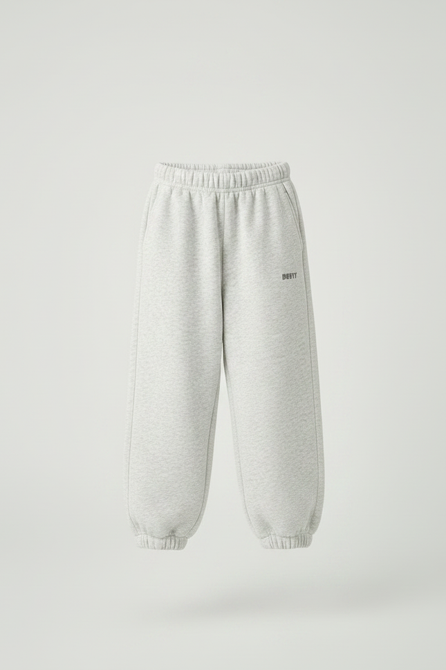 Pantalon Fluide Garçon Gris Coupe Ample Coton Mi-saison 2 - Molleton - vue 3