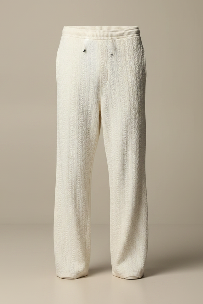 Pantalon Fluide Ecru - Beige Maille - vue 3