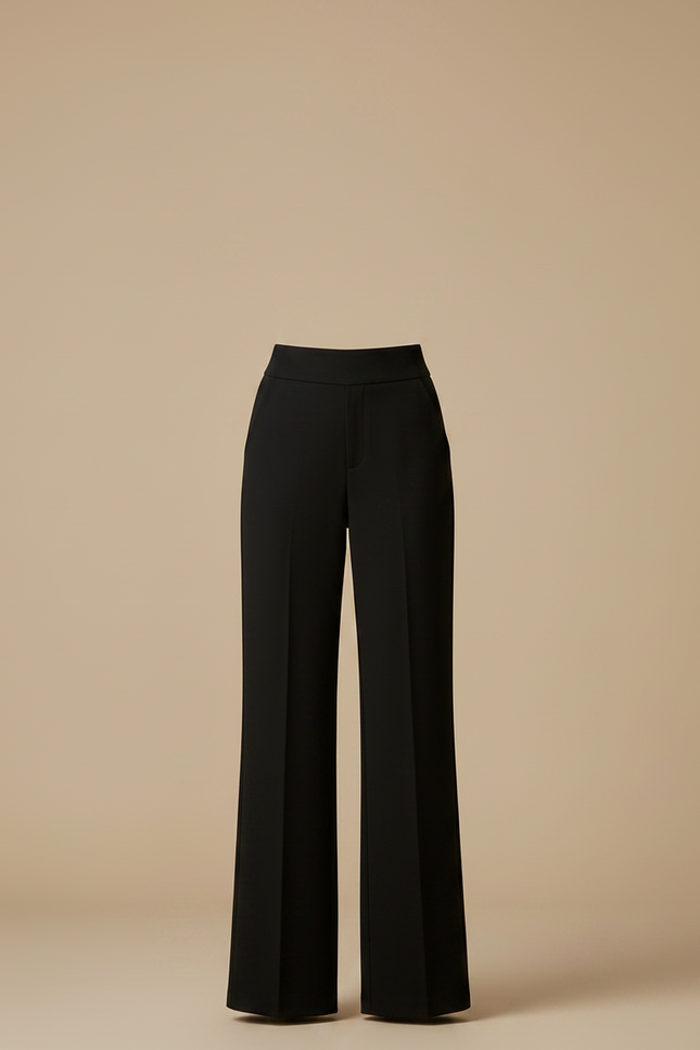 Pantalon Fluide Femme Noir Et Blanc - Polyester - vue 3