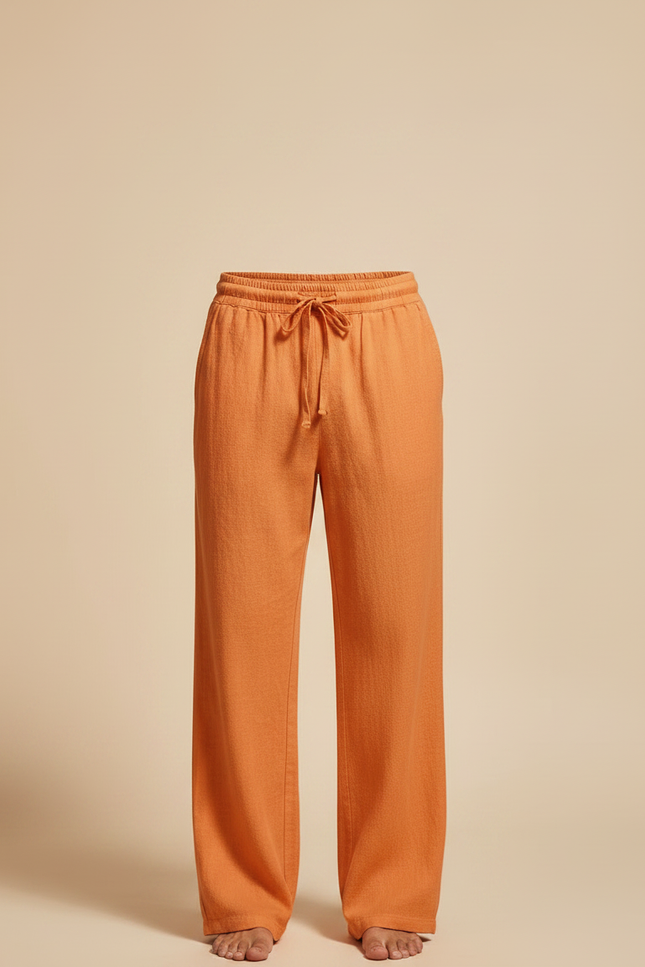 Pantalon De Yoga Fluide - Orange Lin - vue 3