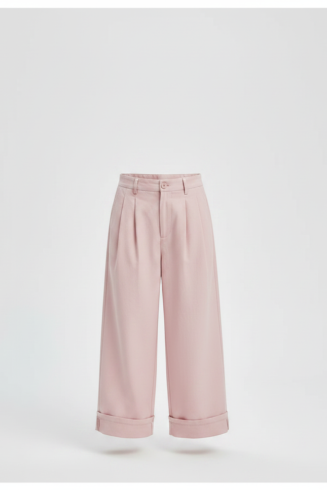 Pantalon Fluide Rose Ample Décontracté Plissé Enfant - Polyester - vue 3
