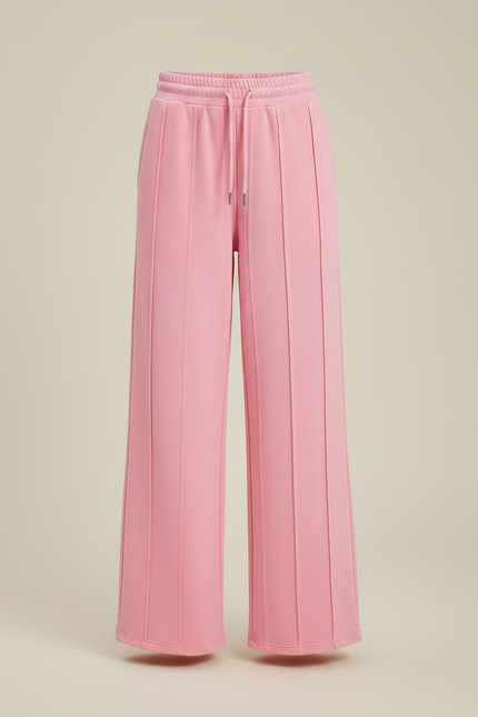 Pantalon Fluide Rose Ample Cordon Décontracté Fille - Molleton - vue 3
