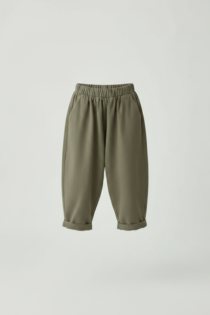 Pantalon Fluide Kaki Coton Ample Décontracté Enfant - Molleton - vue 3