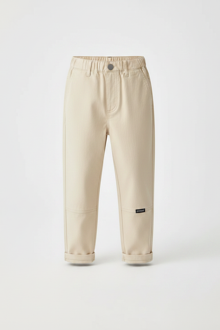 Pantalon Fluide Beige Coton Décontracté Garçon - Gabardine - vue 3