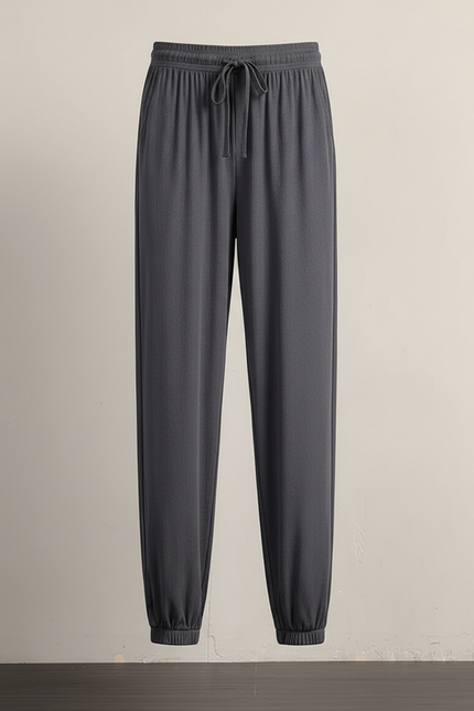 Pantalon Elastique Fluide Femme - Gris Viscose - vue 3