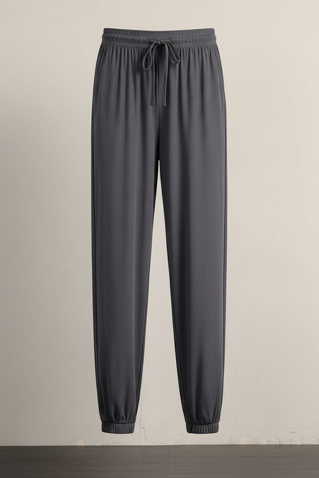Pantalon Elastique Fluide Femme - Gris Viscose - vue 3