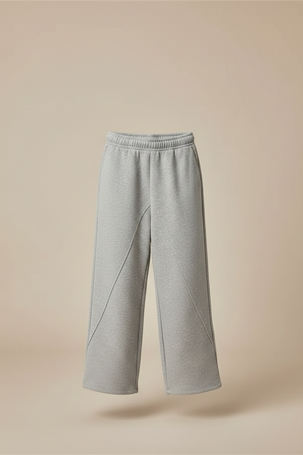 Pantalon Fluide Gris Ample Molletonné Confortable Garçon - vue 3