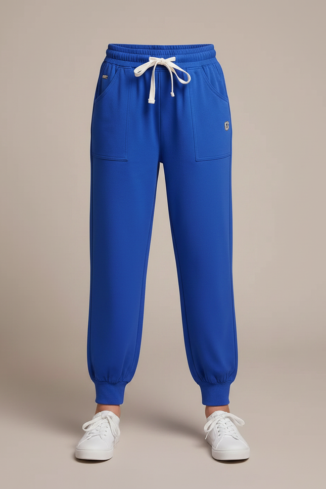 Pantalon Fluide Bleu Royal Décontracté Sport Fille - Molleton - vue 3