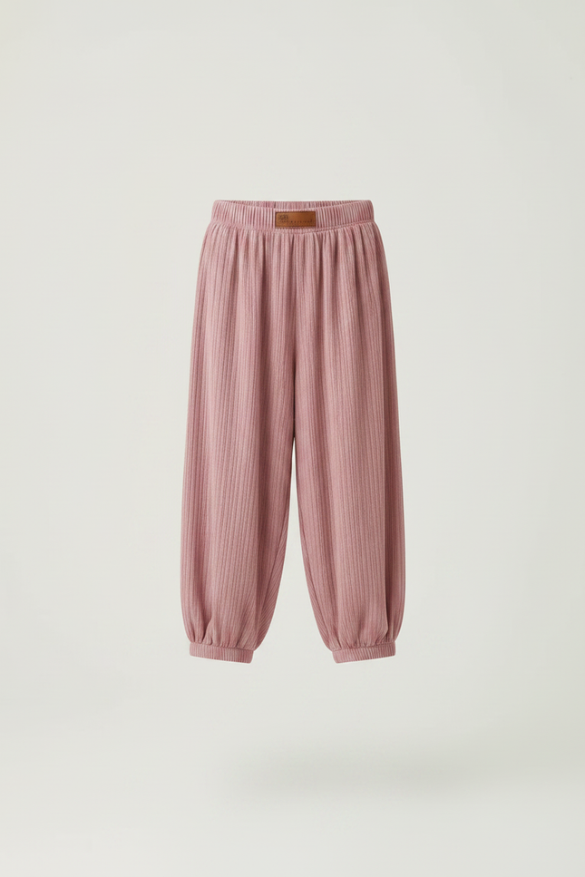 Pantalon Fluide Rayé Rose - Maille - vue 3