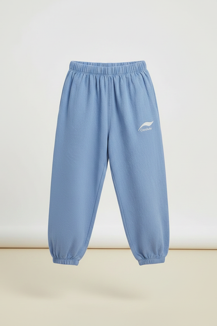 Pantalon Fluide Bleu Coton Ample Resserré Enfant - Molleton - vue 3