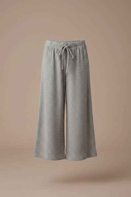 Pantalon Fluide Ado Fille - Gris Maille - vue 3