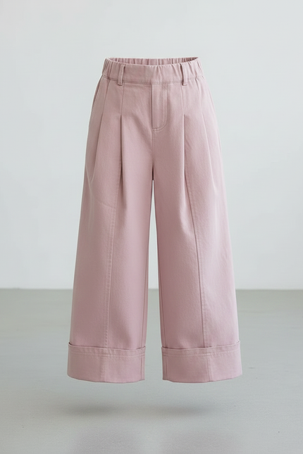 Pantalon Fluide Rose Ample Décontracté Enfant Coton - vue 3