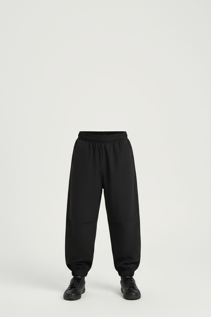 Pantalon Fluide Noir Ample Décontracté Garçon - Polyester - vue 3