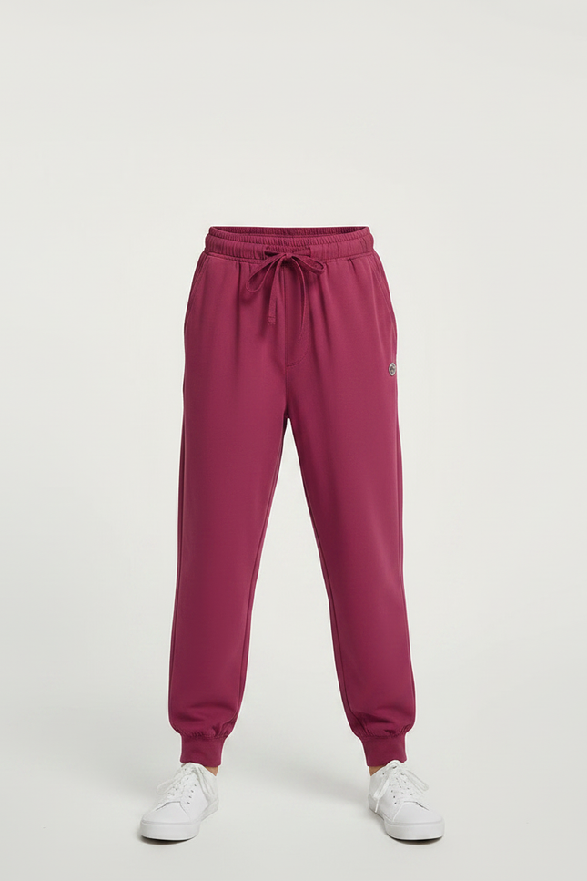 Pantalon Fluide Bordeau Ample Cordon Enfant - Bordeaux Molleton - vue 3