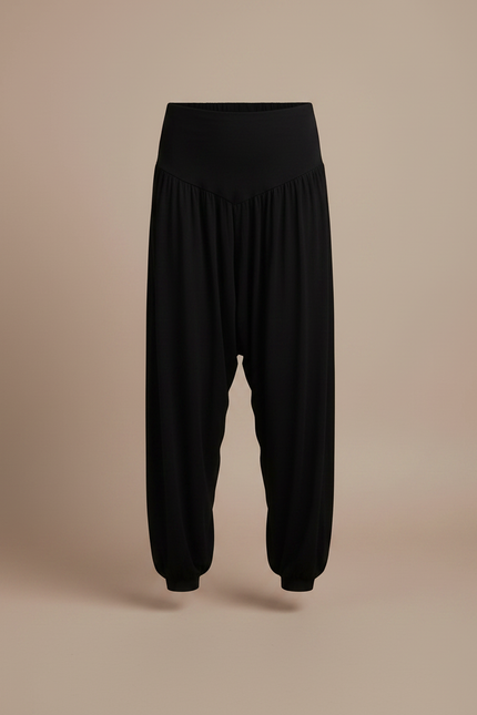 Pantalon Fluide Noir Ample Harem Confortable Fille - Viscose - vue 2
