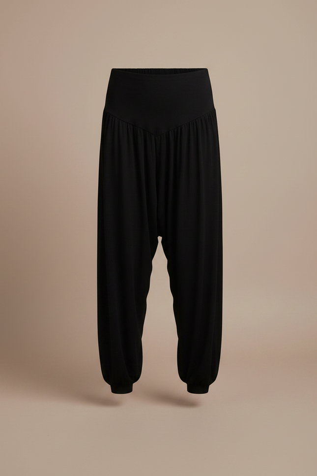 Pantalon Fluide Noir Ample Harem Confortable Fille - Viscose - vue 2