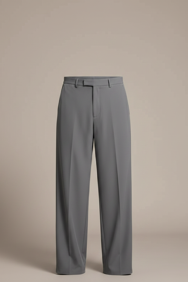 Pantalon Fluide Gris Ample Décontracté Homme Confortable - Viscose - vue 3