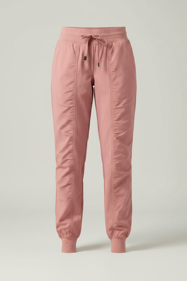 Pantalon Fluide Rose Cordon Jogger Sport Femme - Polyester - vue 3