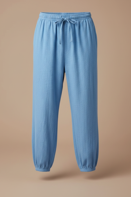 Pantalon Fluide Coton Bleu Clair Respirant Garçon - vue 3