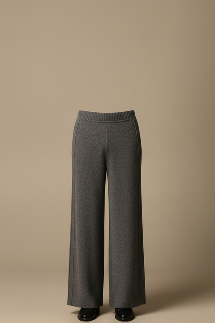 Pantalon Fluide Made In Italy - Gris Maille - vue 3