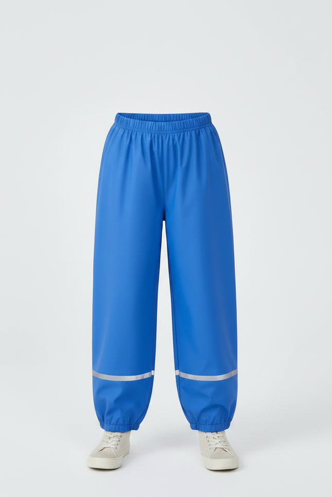 Pantalon Fluide Bleu Imperméable Réfléchissant Enfant - Polyester - vue 3