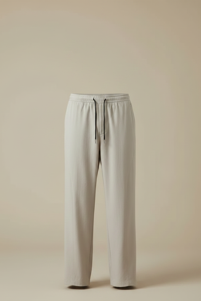 Pantalon Fluide Homme Gris Ample Décontracté Confortable - Viscose - vue 3