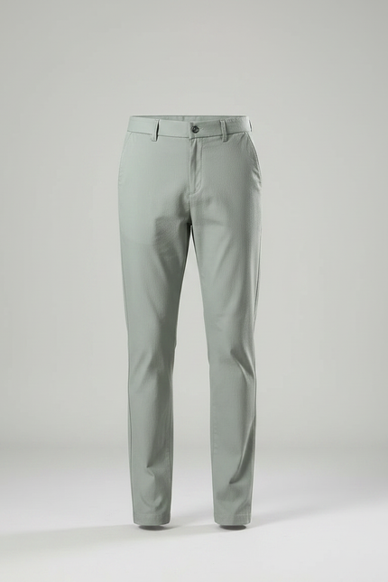 Pantalon Fluide Vert Homme Décontracté Léger Droit - Viscose - vue 3