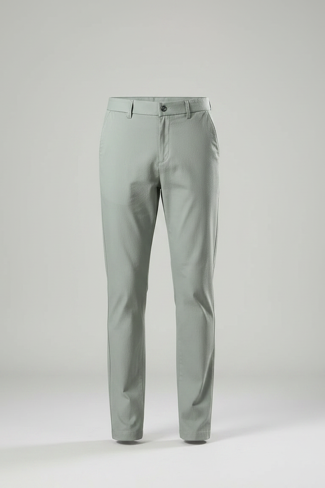 Pantalon Fluide Vert Homme Décontracté Léger Droit - Viscose - vue 3