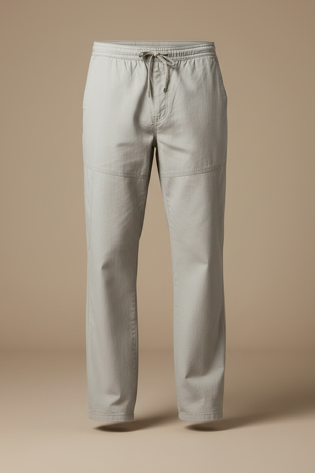 Pantalon Fluide Gris Homme Cargo Confortable Décontracté Coton - vue 3