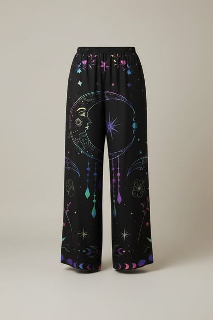 Pantalon Fluide Femme Imprimé Grande Taille - Satin - vue 3