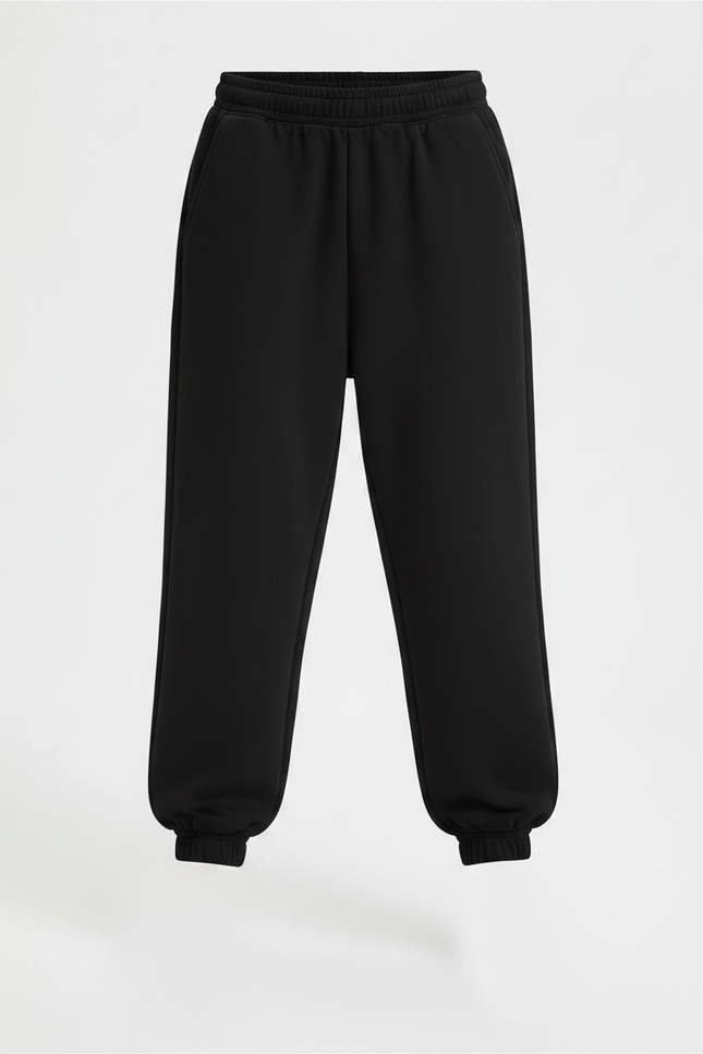 Pantalon Fluide Noir Ample Coton Sport Garçon - Molleton - vue 3