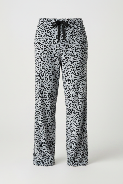 Pantalon Fluide Léopard Gris Ample Doux Confortable Homme - Imprimé Molleton - vue 3
