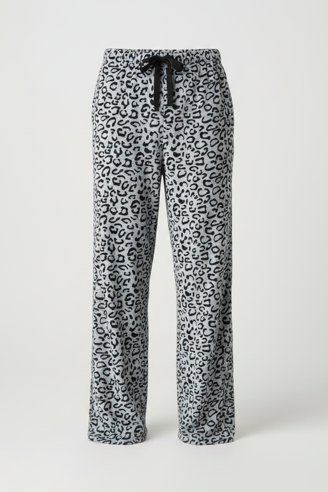Pantalon Fluide Léopard Gris Ample Doux Confortable Homme - Imprimé Molleton - vue 3