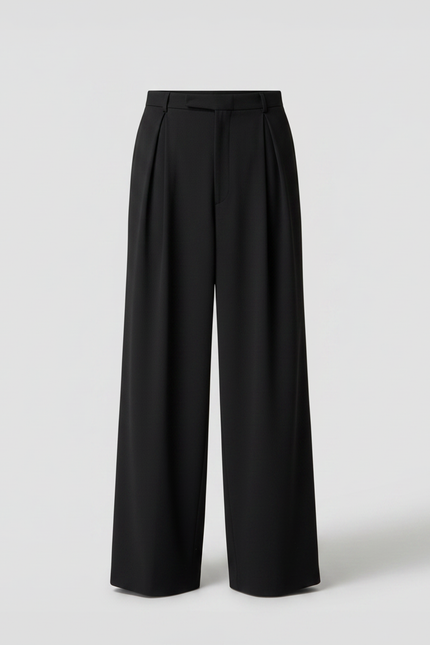 Pantalon Fluide Homme Noir Palazzo - Viscose - vue 3