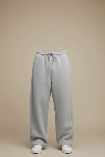 Pantalon Fluide Gris Ample Molleton Décontracté Homme - vue 3