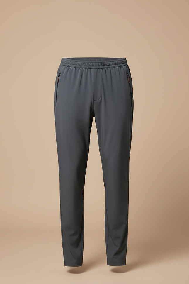 Pantalon Fluide Gris Athlétique Slim Décontracté Homme - Polyester - vue 3