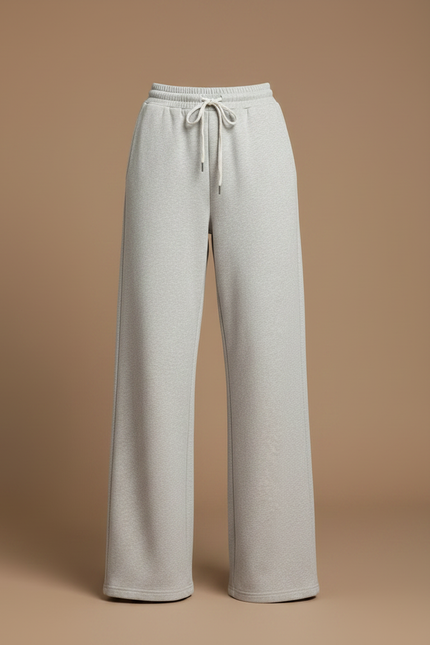 Pantalon Fluide Longue Jambe - Gris Molleton - vue 3