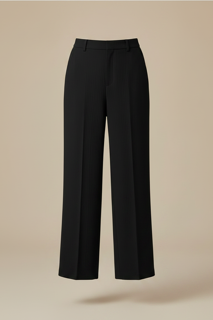 Pantalon Fluide Femme Noir Palazzo Crêpe - Viscose - vue 3