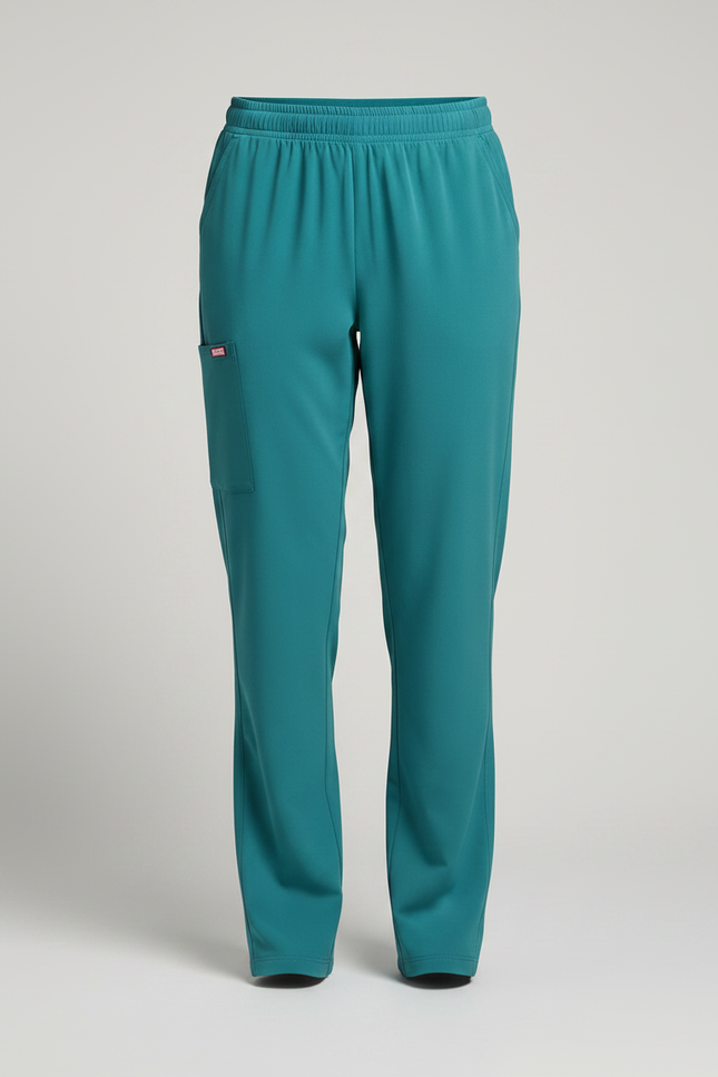 Pantalon Fluide Vert Émeraude Jogger Élastiqué Femme - Polyester - vue 3