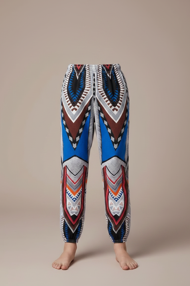 Pantalon Fluide Imprimé Ethnique Ample Coton Enfant - vue 3