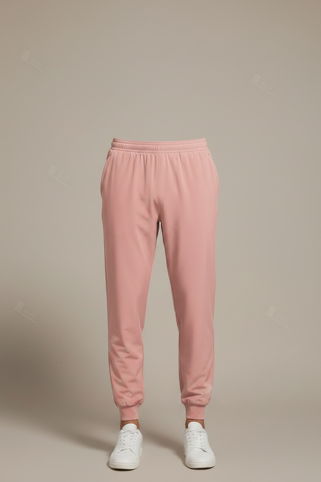 Pantalon Fluide Rose Homme Sport Décontracté Confortable - Polyester - vue 3
