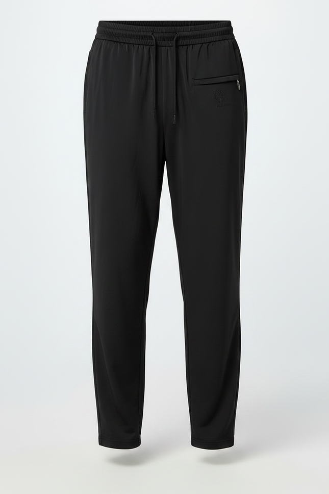 Pantalon Fluide Noir Droit Décontracté Homme - Polyester - vue 3