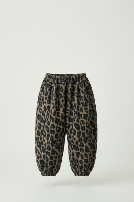 Pantalon Fluide Léopard Ample Polaire Élastique Chaud - Imprimé Molleton - vue 3