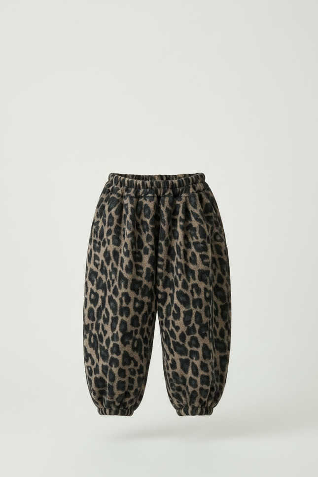 Pantalon Fluide Léopard Ample Polaire Élastique Chaud - Imprimé Molleton - vue 3