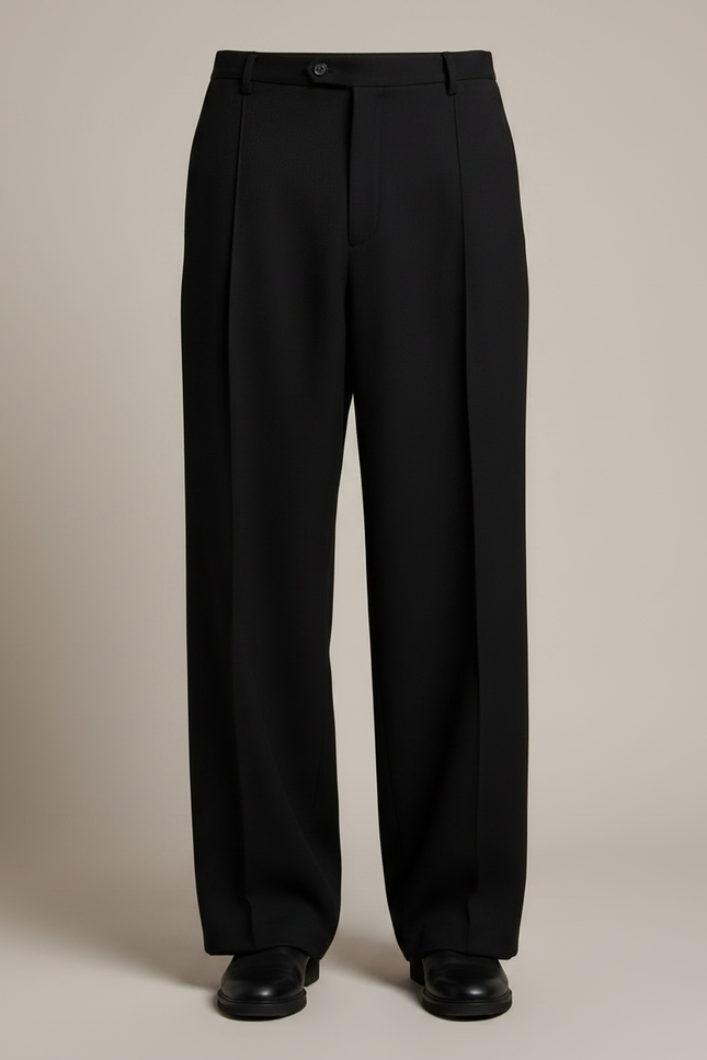 Pantalon Noir Fluide - Polyester - vue 3