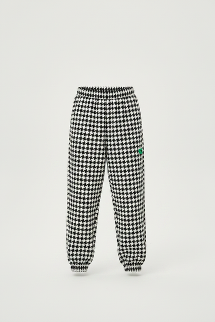 Pantalon Fluide Pied-de-poule Ample Décontracté Garçon Hiver - Imprimé Molleton - vue 3
