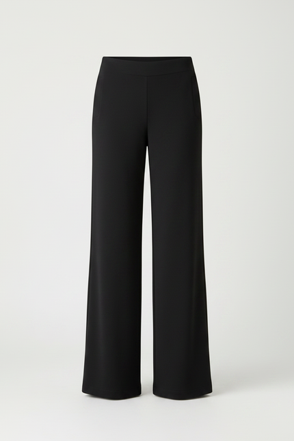 Pantalon Fluide Noir Ample Taille Haute Femme Élégant - Viscose - vue 3