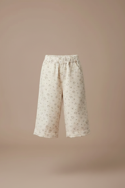 Pantalon Fluide À Motif - Beige Molleton - vue 3