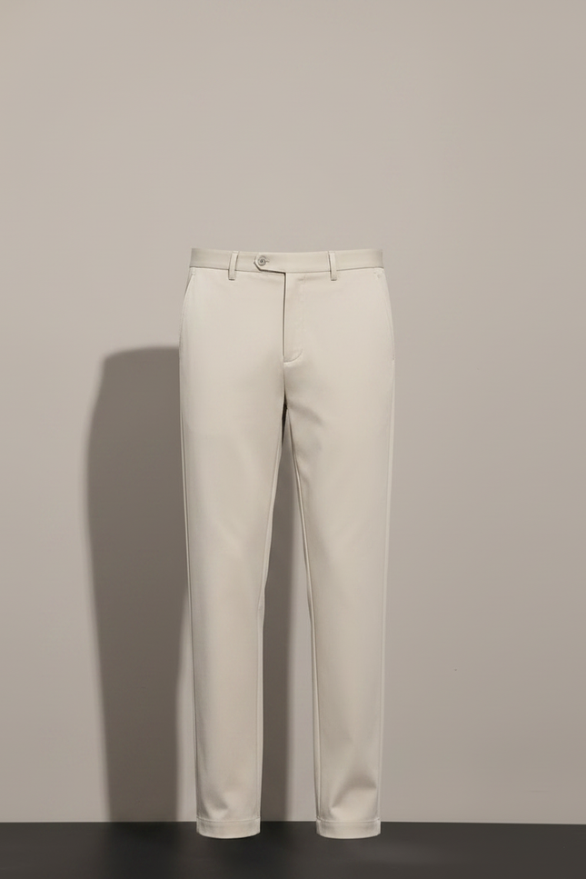 Pantalon Fluide Beige Droit Décontracté Homme Léger - Gabardine - vue 3